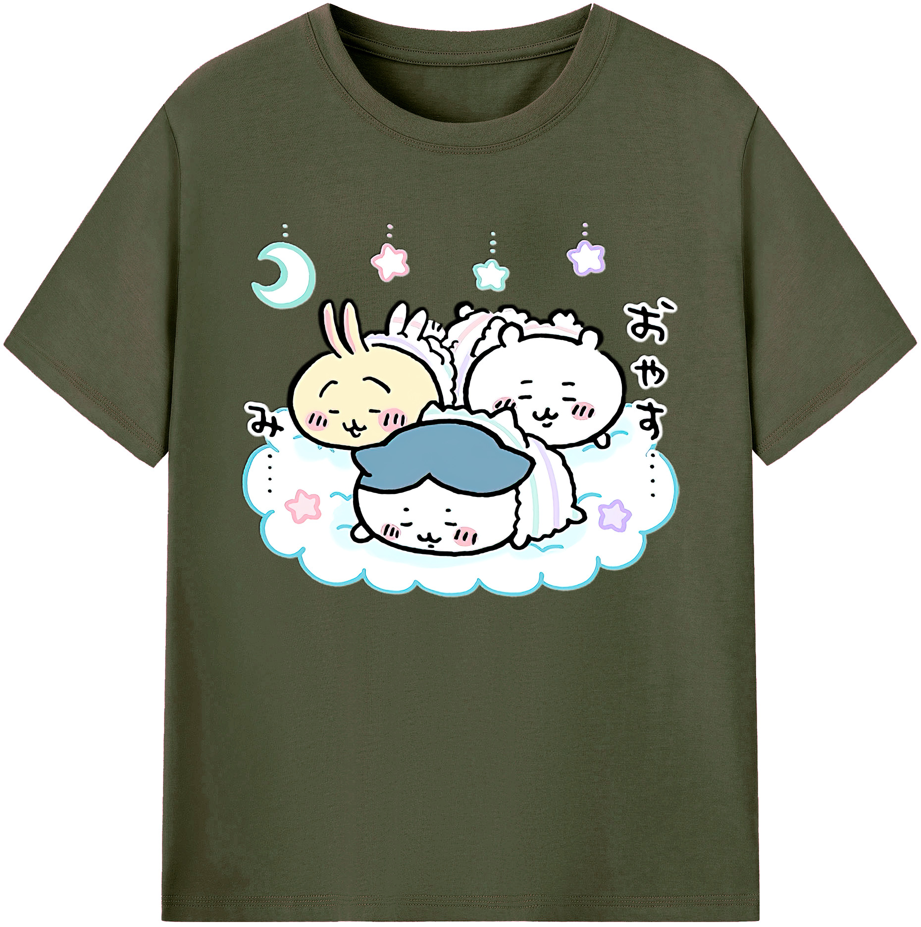 （画像用） ちいかわ ハチワレ Chii-kawa hachiware 綿100％ メンズ半袖Tシャツ｜肌触りやわらか＆通気性